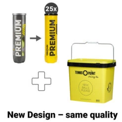 25 X Premium 4 Ball Tube Plus Ball Bucket