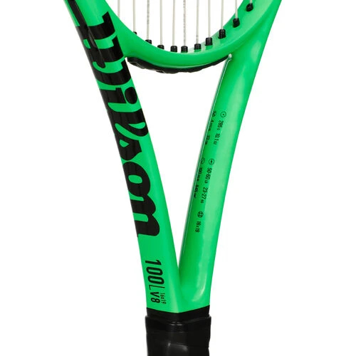 Wilson Blade 100L V8 Bright Neon Green Tour Racket - Image 5