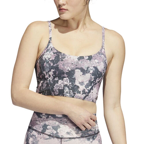 ADIDAS Yoga Light-Support Long Line All Over Print Sports Bras Women - Image 3