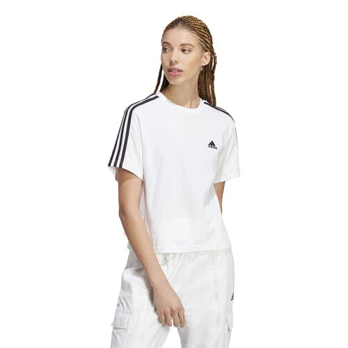 ADIDAS Essentials 3-Stripes Single Jersey Crop T-Shirt Women - Image 4